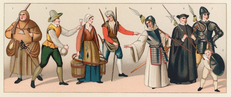 France XVIth Cent Costume de French School