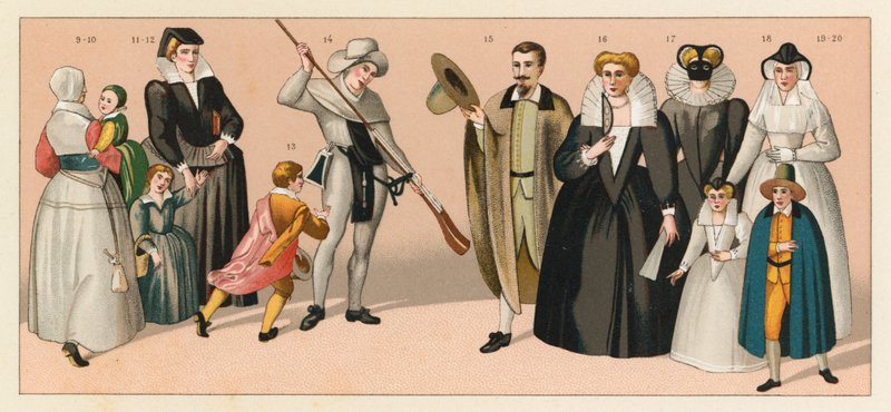 France XVIth Cent Costume de French School