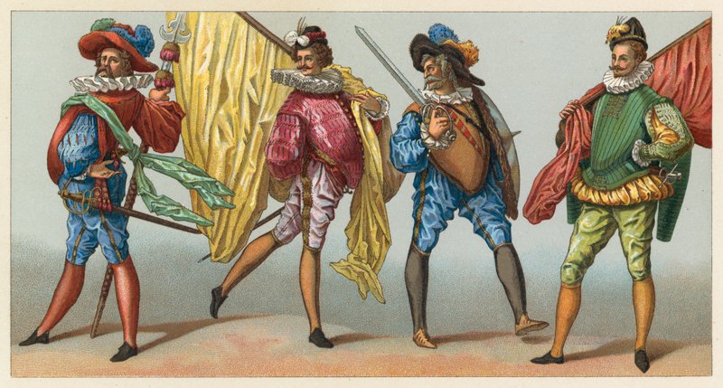 France XVIth Cent Costume de French School