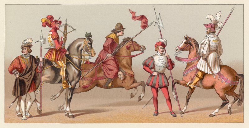 France XVIth Cent Costume de French School