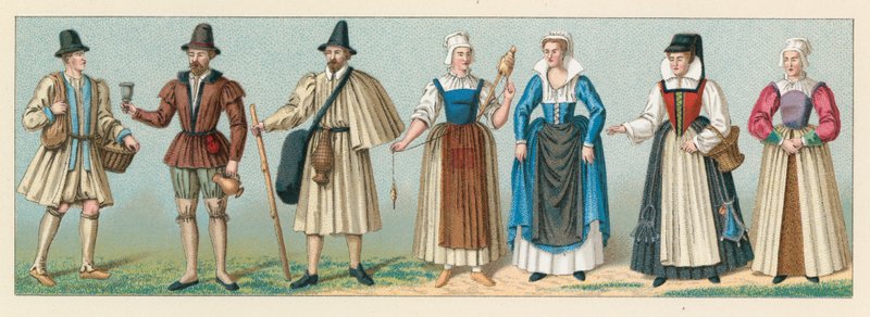 France XVIth Cent Costume de French School
