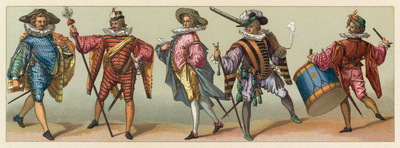 France XVIth Cent Costume de French School