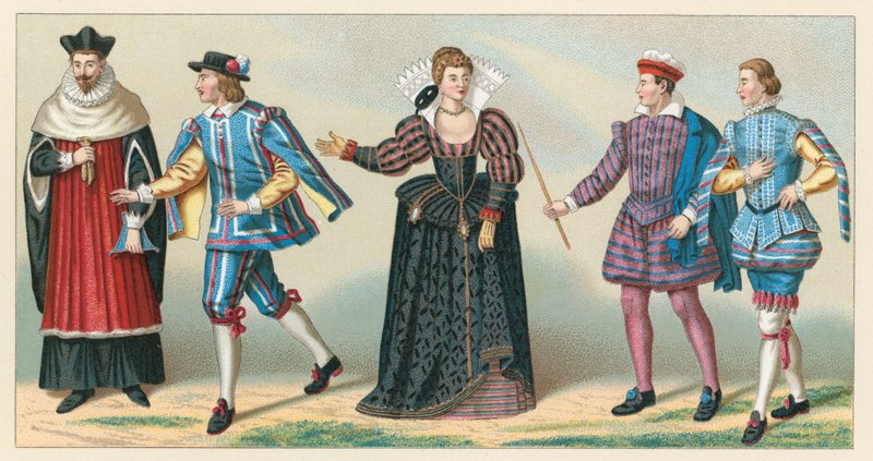 France XVIth Cent Costume de French School
