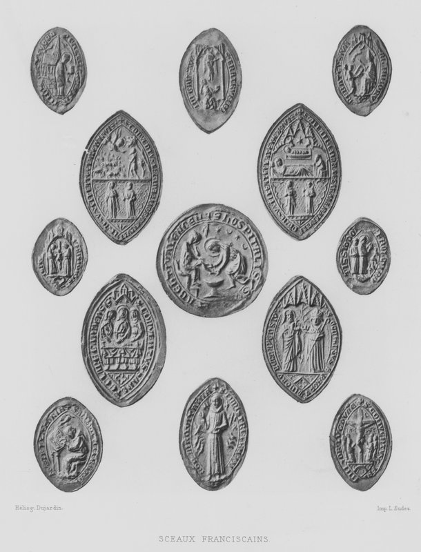 Selos monásticos franciscanos (litho) de French School