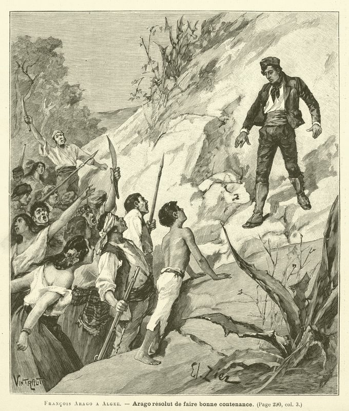 Francois Arago A Alger (engraving) de French School