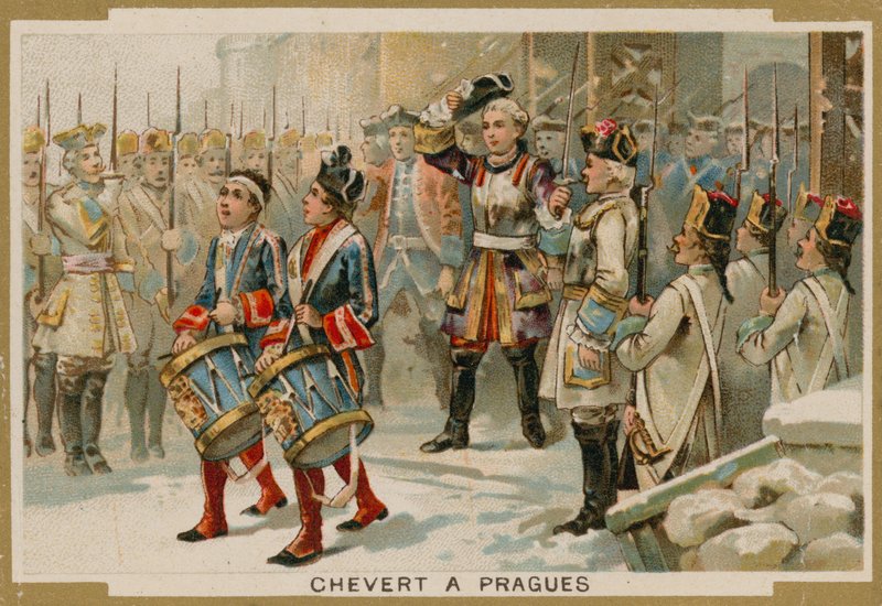 François de Chevert, general francês, no cerco de Praga, 1741 de French School