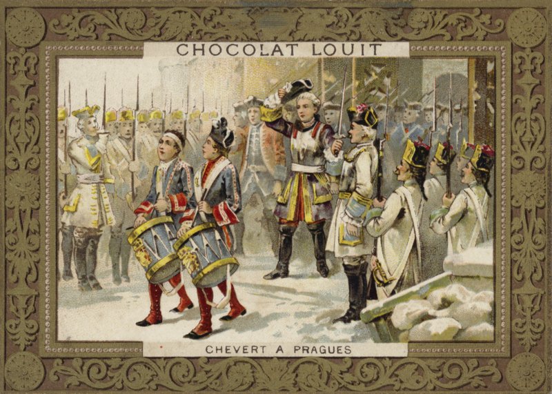François de Chevert, general francês, no cerco de Praga, 1741 de French School