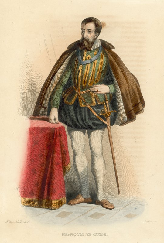 François de Guise (gravura colorida) de French School