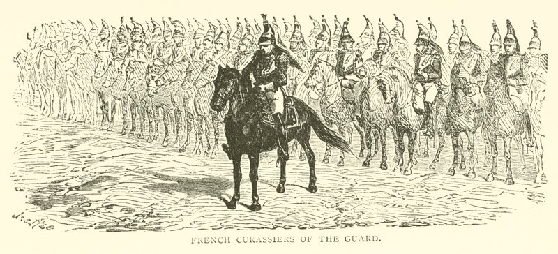 Curassiers franceses da guarda (gravura) de French School
