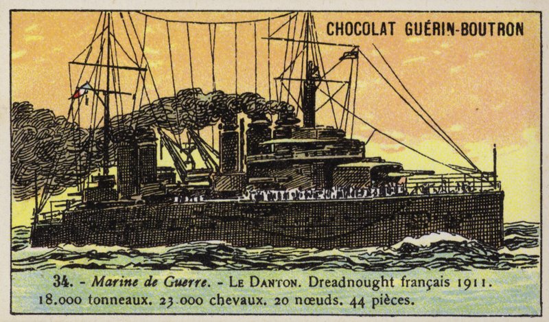 navio de guerra francês Danton de French School
