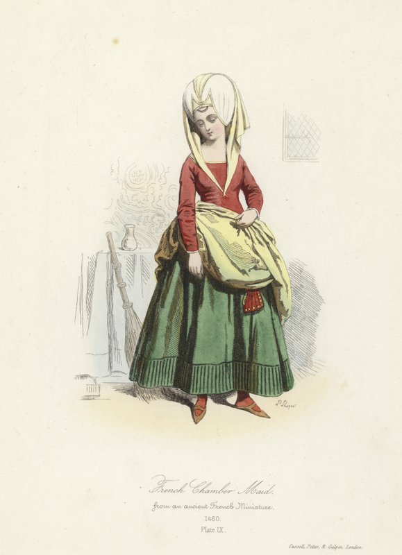Empregada de câmara francesa, século 15 de French School