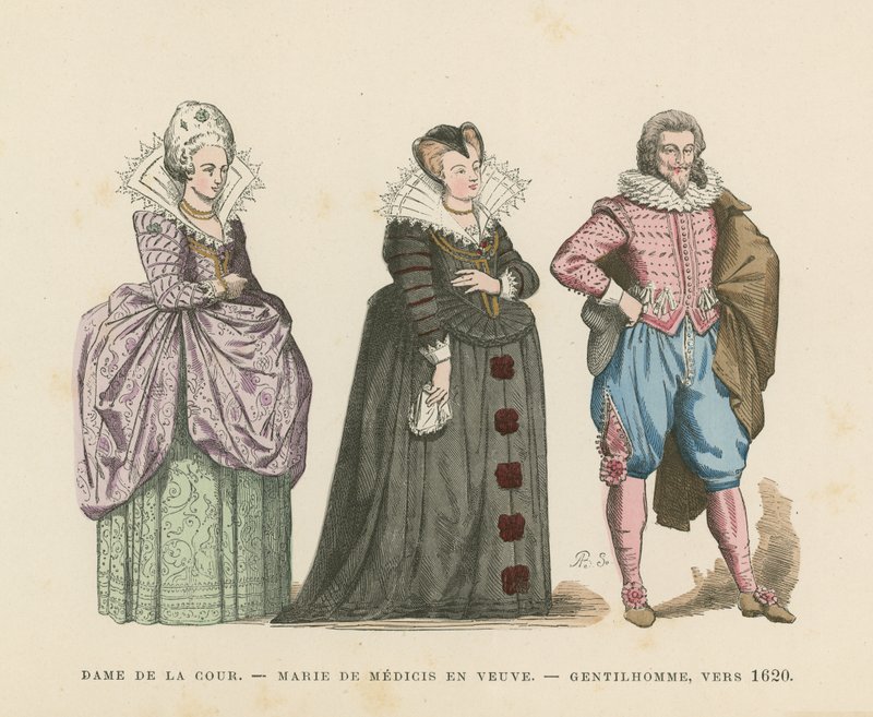 Traje Francês, início do século XVII de French School