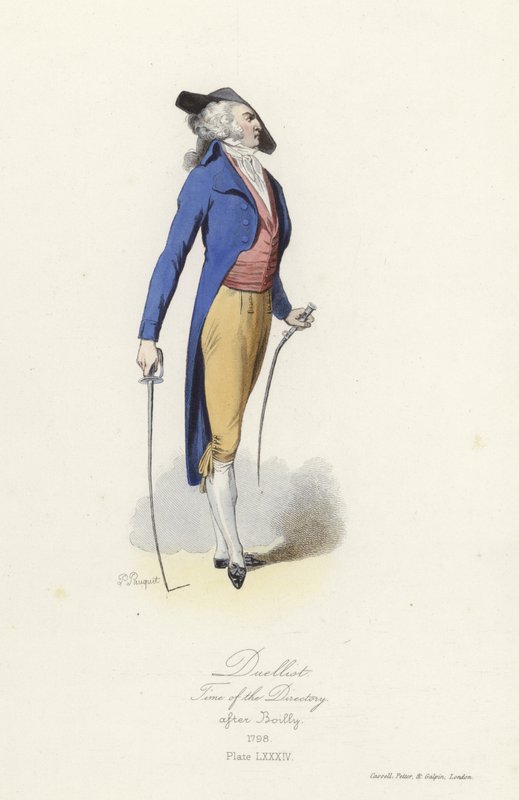 Duelista francês, época do Diretório de French School
