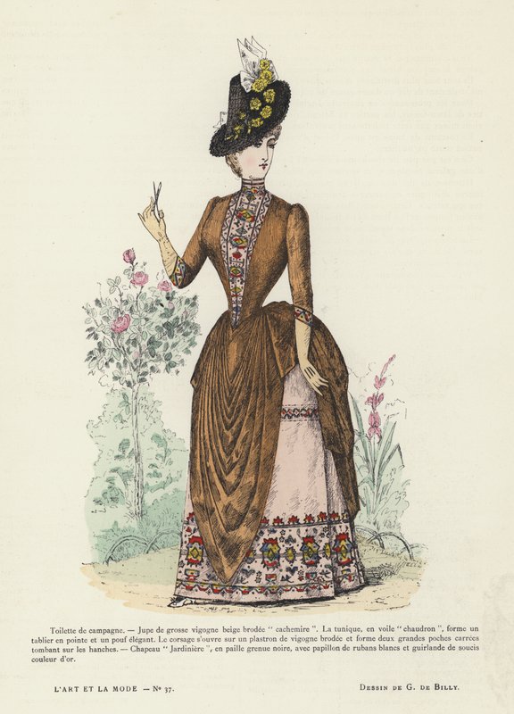 Placa de moda francesa, 1885-86 de French School