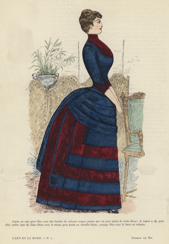 Placa de moda francesa, 1885-86 de French School