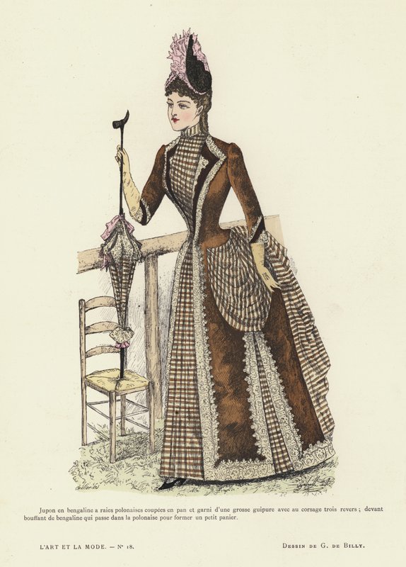 Placa de moda francesa, 1885-86 de French School