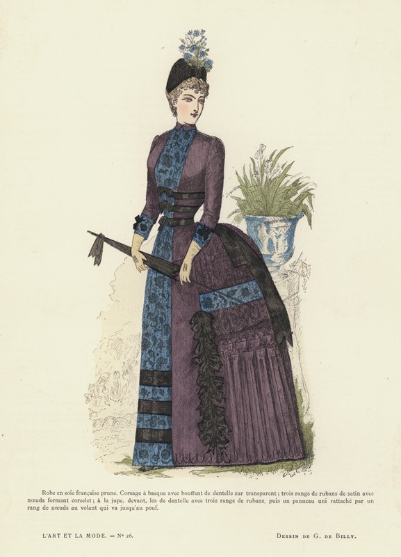 Placa de moda francesa, 1885-86 de French School