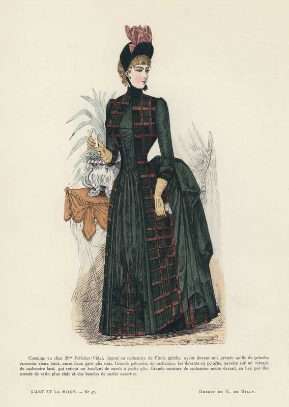 Placa de moda francesa, 1885-86 de French School