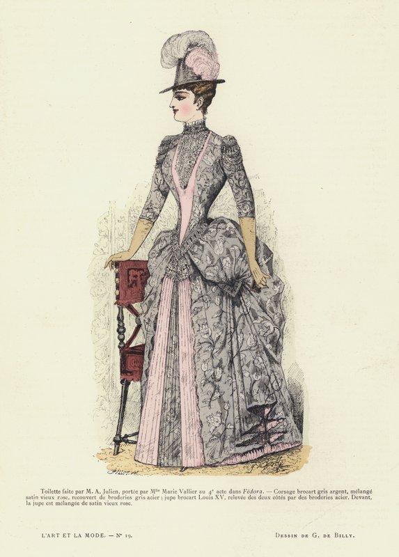 Placa de moda francesa, 1885-86 de French School