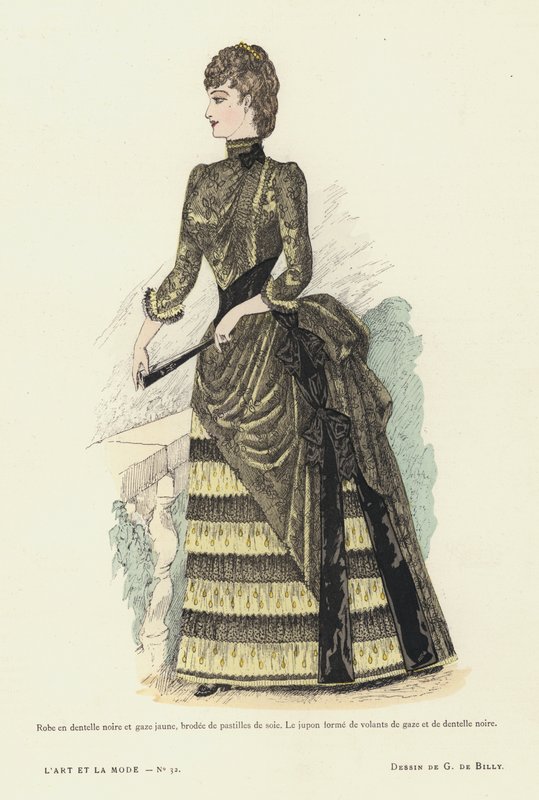 Placa de moda francesa, 1885-86 de French School