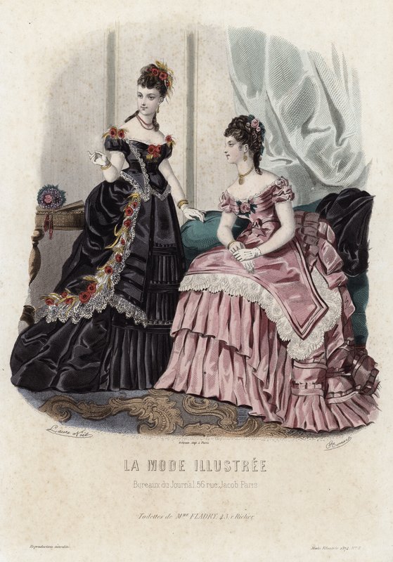 Placa de moda francesa, final do século XIX de French School