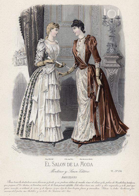 Placa de moda francesa, final do século XIX de French School