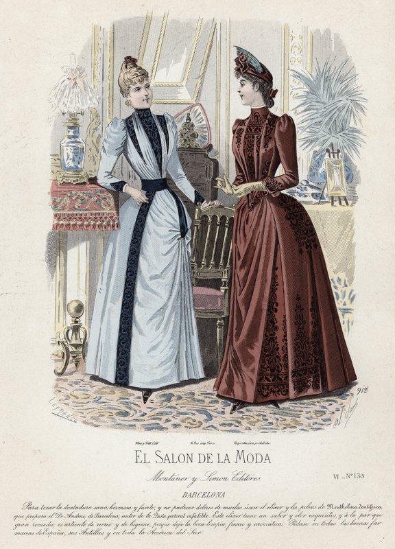 Placa de moda francesa, final do século XIX de French School