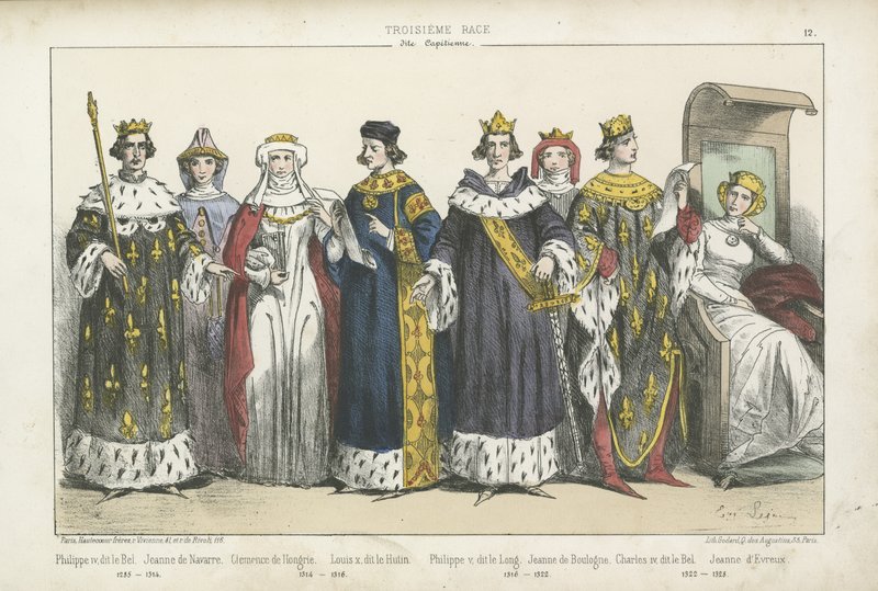 Reis e rainhas franceses dos séculos XIII e XIV de French School