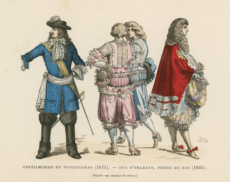 Trajes mens franceses, do século 17 de French School