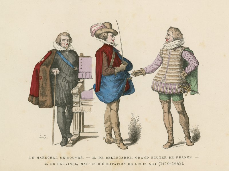 Trajes mens franceses, do século 17 de French School