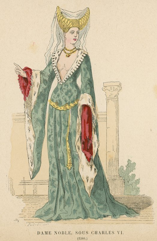 Nobre francesa do reinado de Carlos VI, 1380 de French School