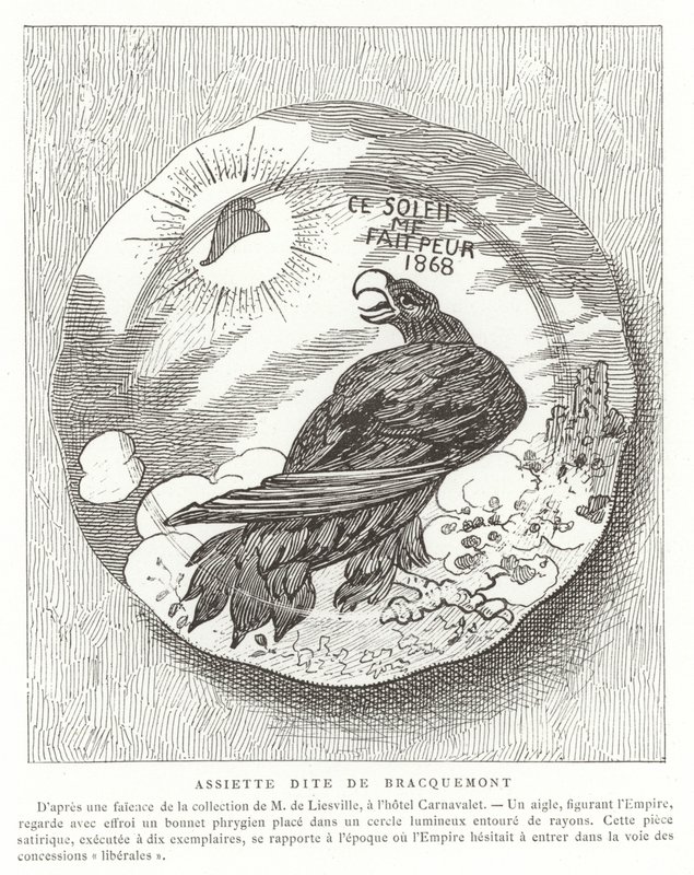 Placa satírica francesa, 1868 de French School