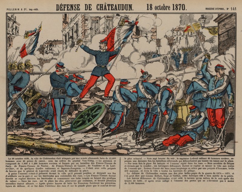 Tropas francesas em defesa de Chateaudun, Guerra Franco-Prussiana de French School