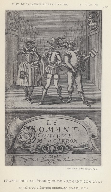 Frontispício alegórico do romance cômico (litho) de French School
