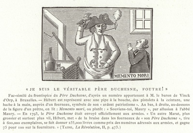 Frontispício de Le Pere Duchesne, de 1790 de French School