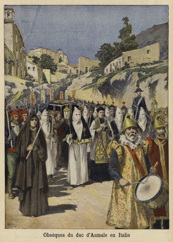 Funeral do Duque de Aumale, Itália, 1897 de French School