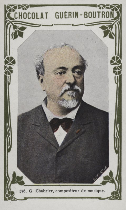 G Chabrier, compositor musical (foto colorida) de French School