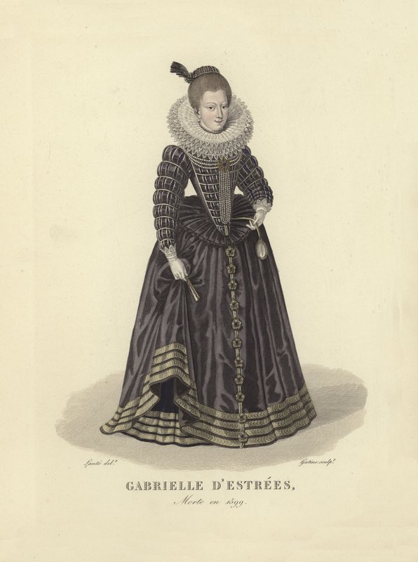 Gabrielle dEstrees, amante do rei Henrique IV da França de French School