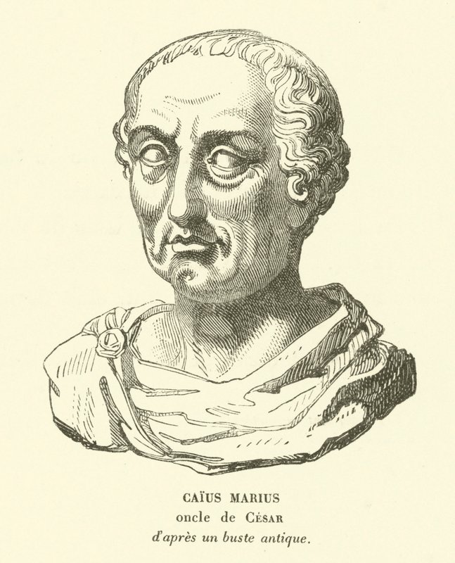 Gaius Marius, tio de Júlio César (gravura) de French School