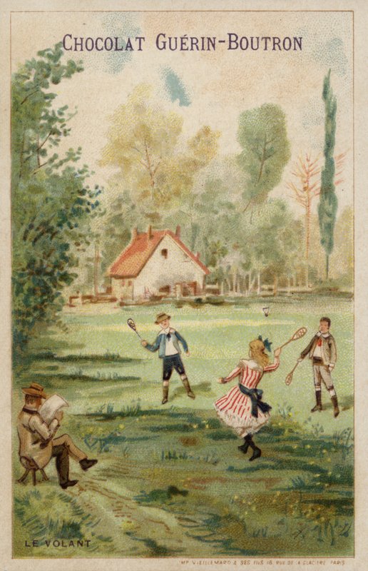 Jogo de badminton (chromolitho) de French School