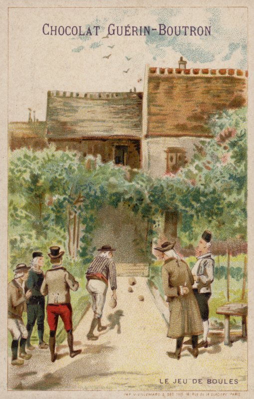 Jogo de boules (chromolitho) de French School