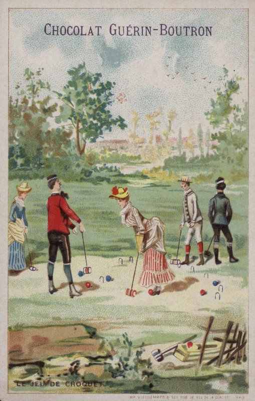 Jogo de croquete (chromolitho) de French School