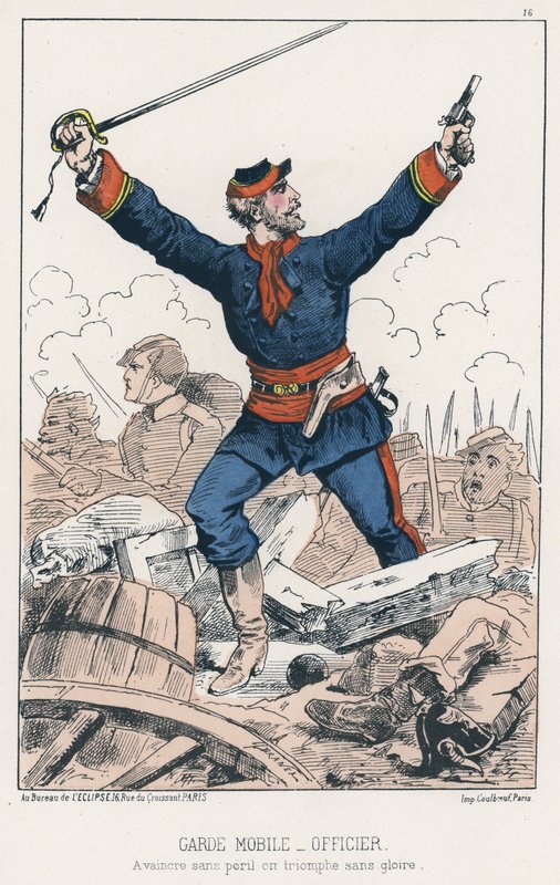 Garde Mobile - Officier (gravação a cores) de French School