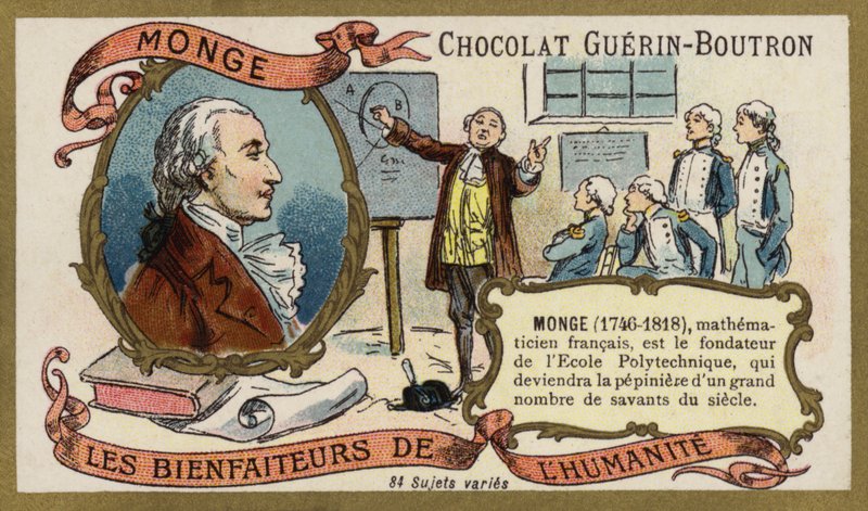 Gaspard Monge, matemático francês (chromolitho) de French School