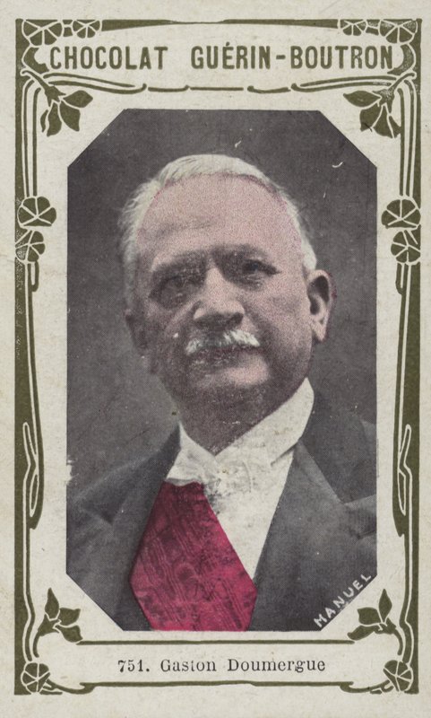 Gaston Doumergue (foto colorida) de French School