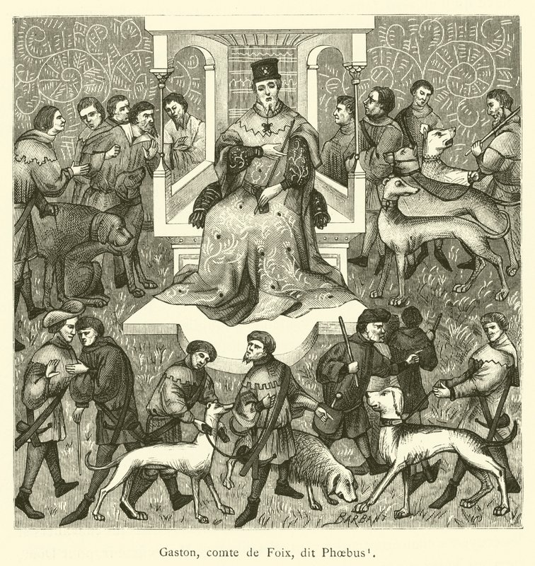 Gaston, Conde de Foix, conhecido como Phoebus (gravura) de French School