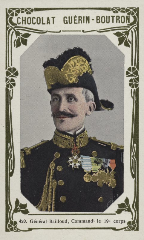 General Bailloud, comandante do 19º corpo (foto colorida) de French School