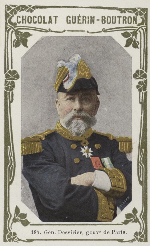 General Dessirier, governador de Paris (foto colorida) de French School