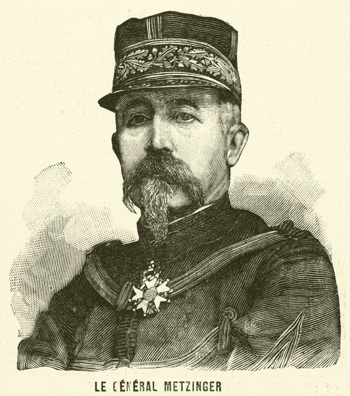 General Leon Frederic Hubert Metzinger, soldado francês (gravura) de French School
