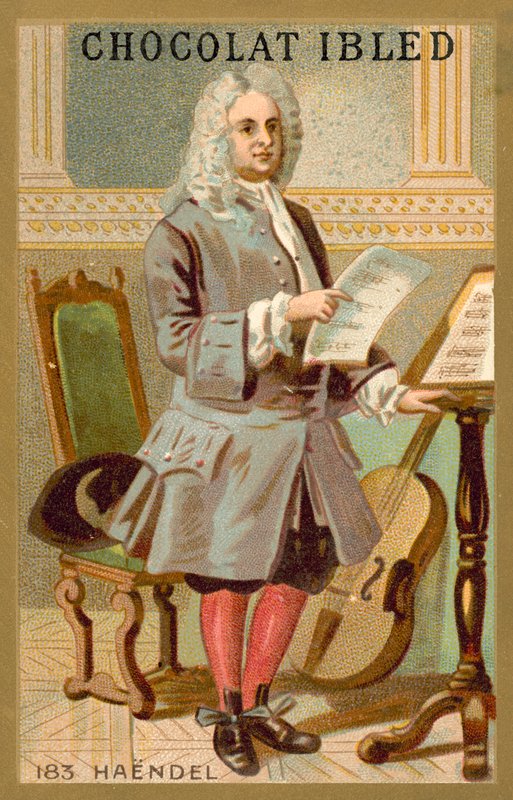 George Frideric Handel, compositor britânico nascido na Alemanha (chromolitho) de French School